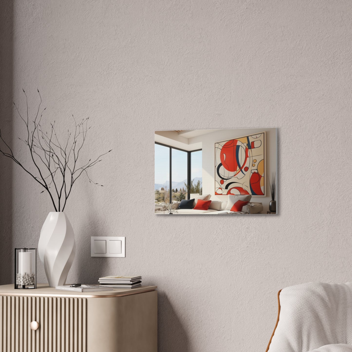 Crimson Elegance: A Symphony of Sophistication Canvas Print