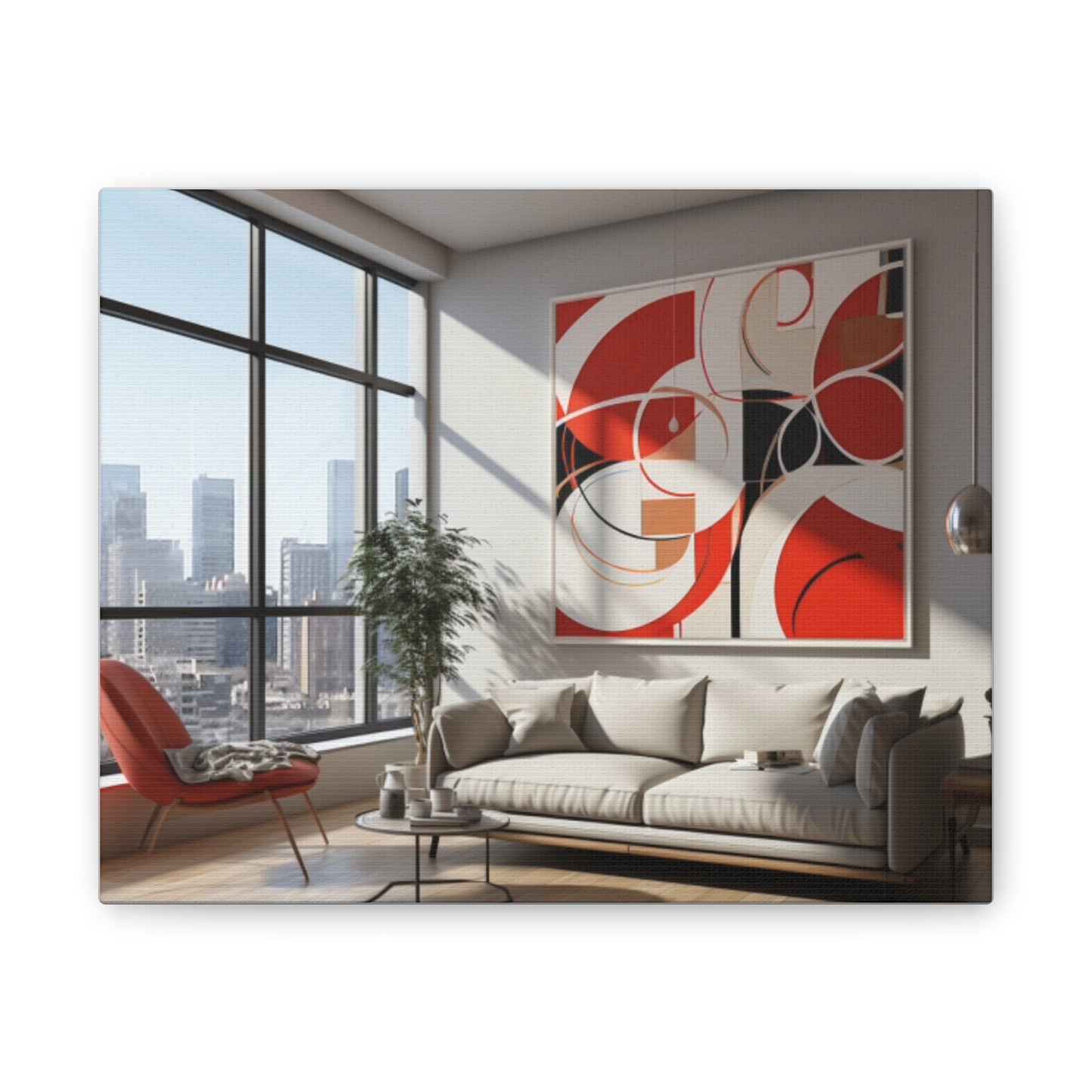 Crimson Elegance: A Symphony of Sophistication Canvas Print