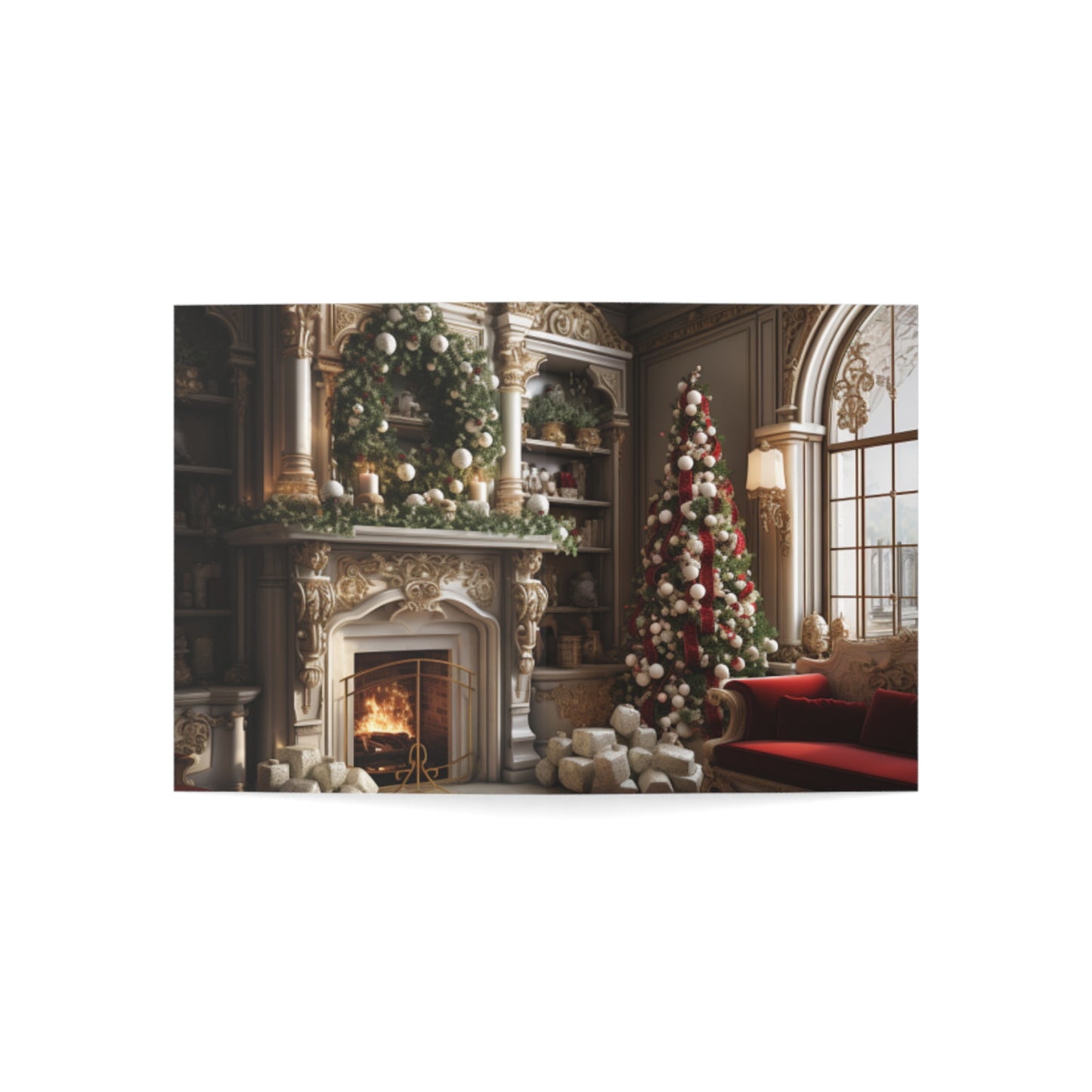 Regal Radiance: Opulent Christmas Greeting Cards
