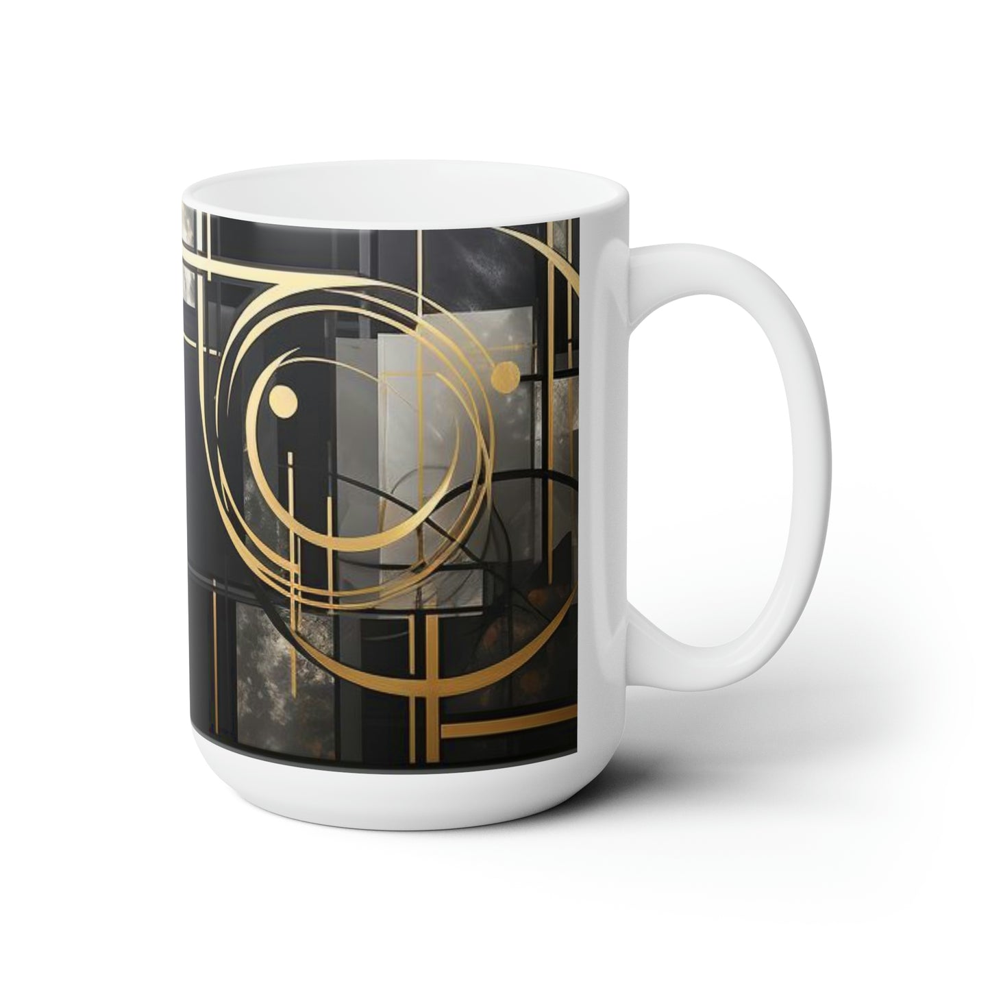 Artsy Abstract Ceramic Mug 15oz