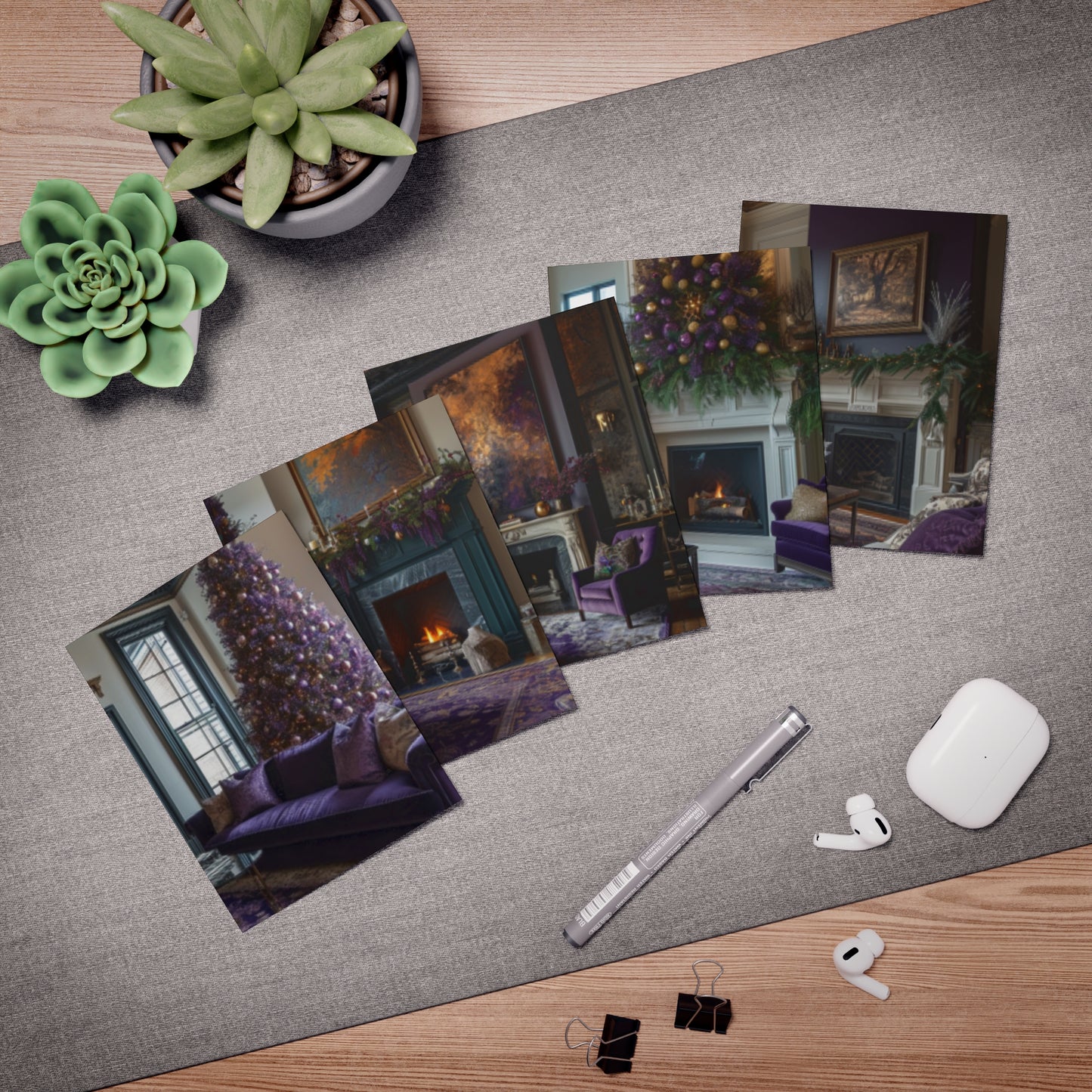 Big Easy Festivity Mardi Gras Note Card Set (5-Pack)