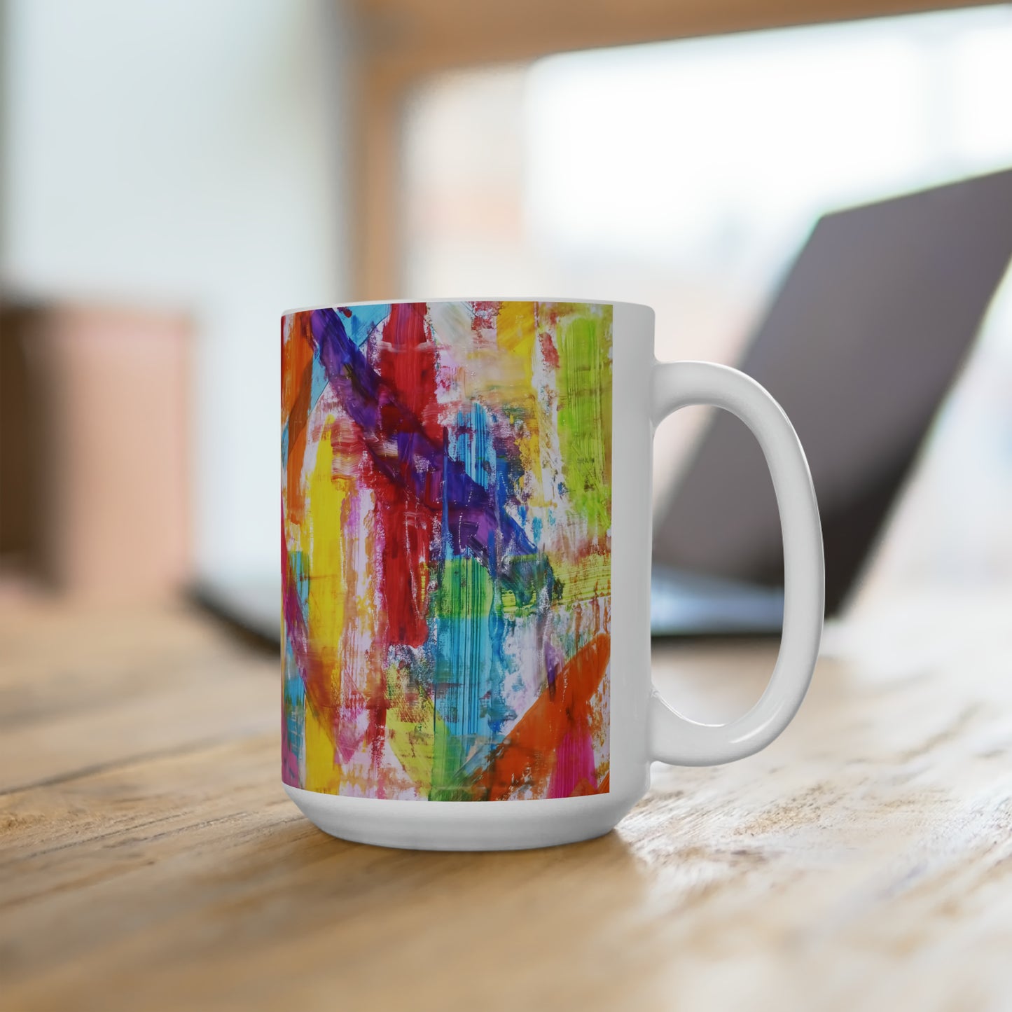 Artsy Abstract Ceramic Mug 15oz