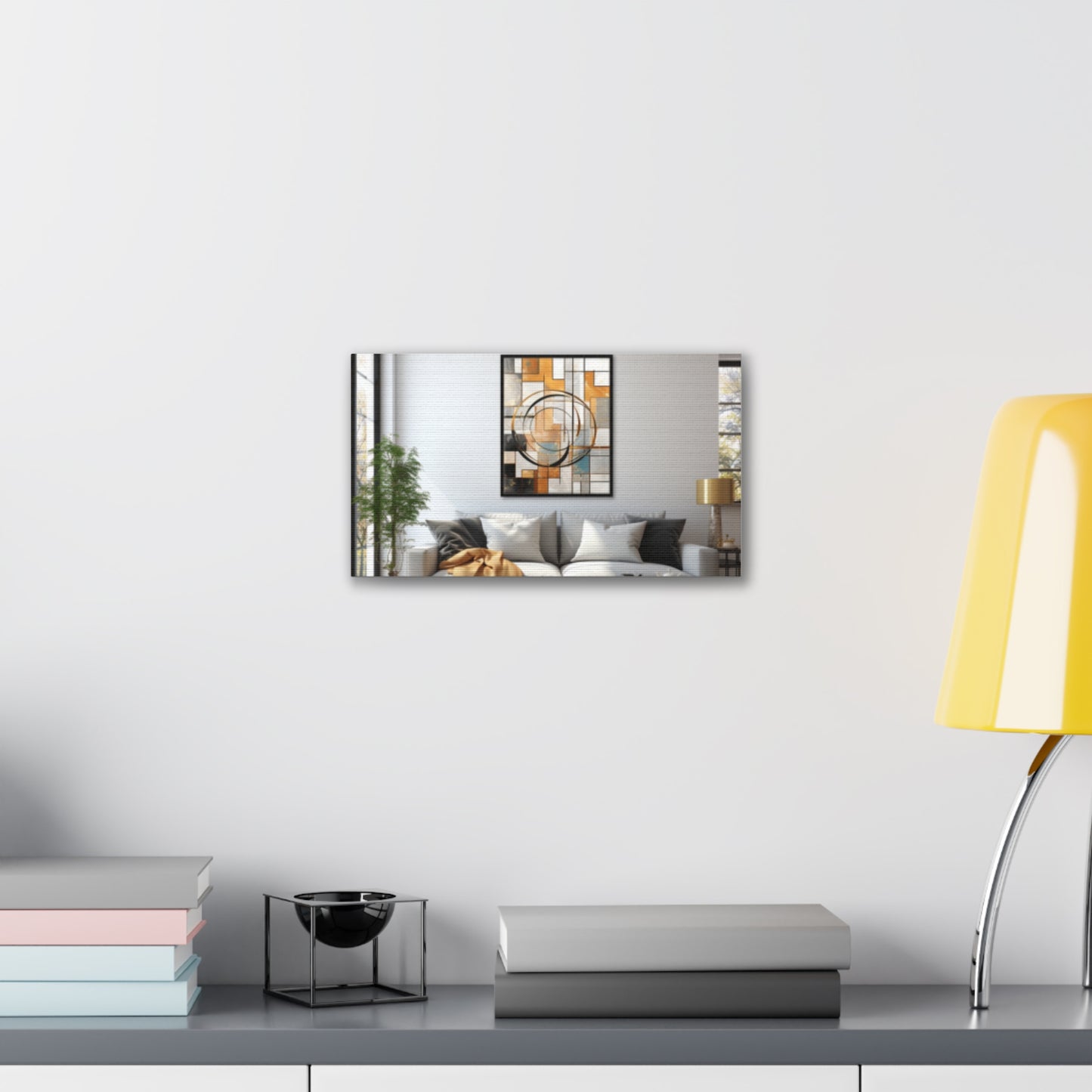 Gold and Black Elegance: A Symphony of Sophistication Canvas Print