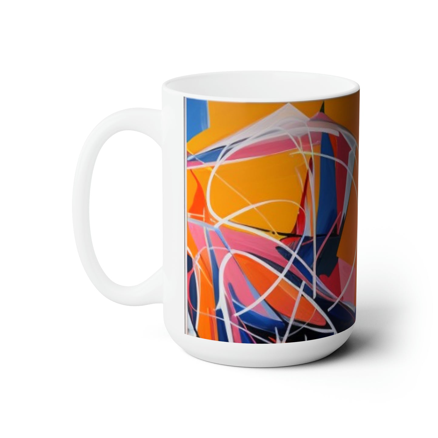 Artsy Abstract Ceramic Mug 15oz