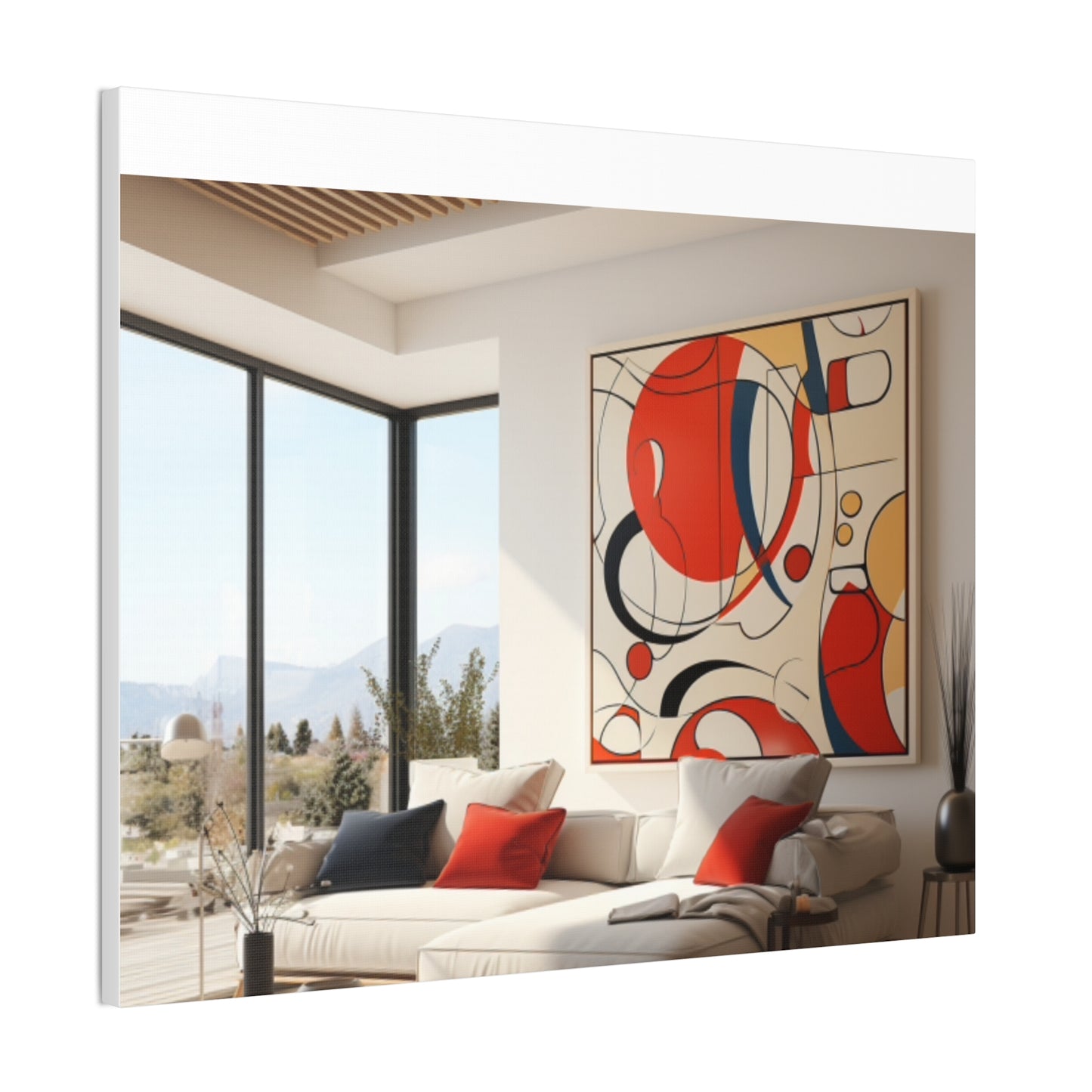 Crimson Elegance: A Symphony of Sophistication Canvas Print