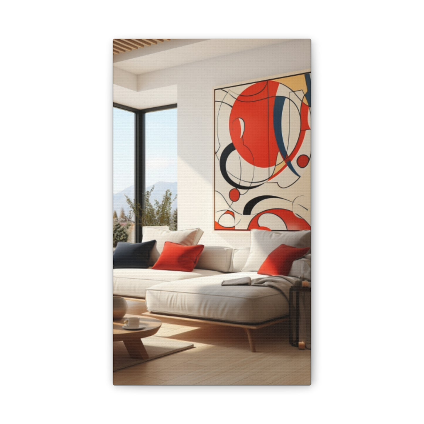 Crimson Elegance: A Symphony of Sophistication Canvas Print