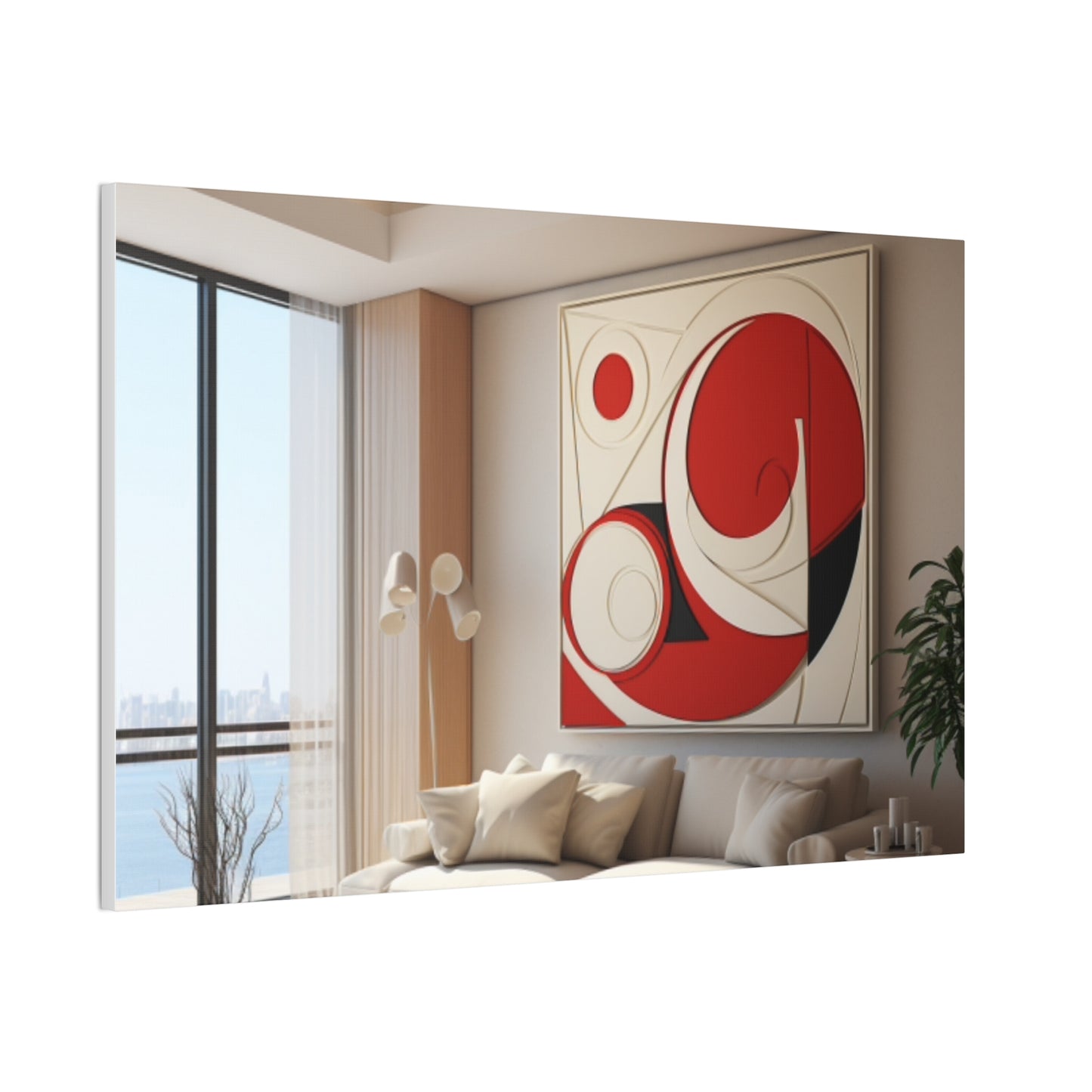 Crimson Elegance: A Symphony of Sophistication Canvas Print