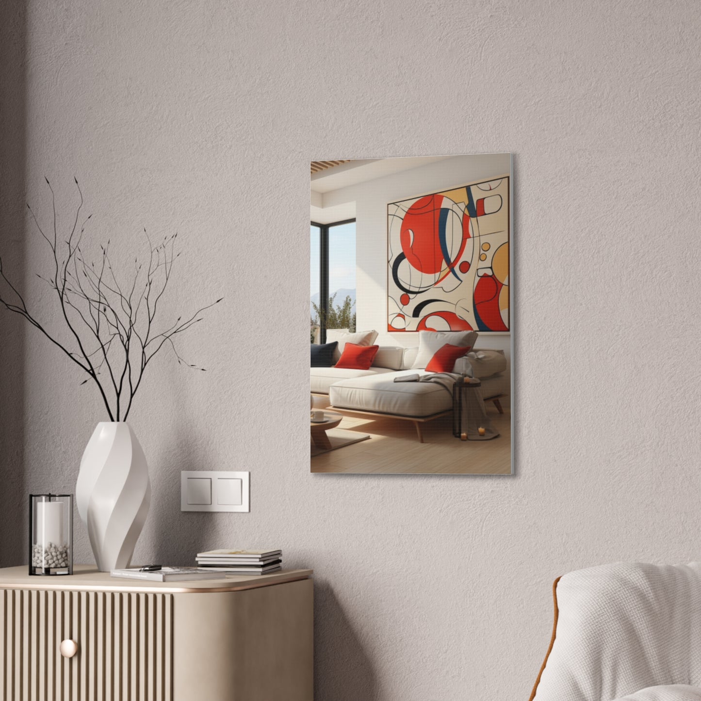 Crimson Elegance: A Symphony of Sophistication Canvas Print