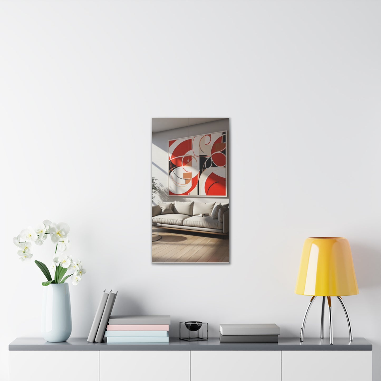 Crimson Elegance: A Symphony of Sophistication Canvas Print