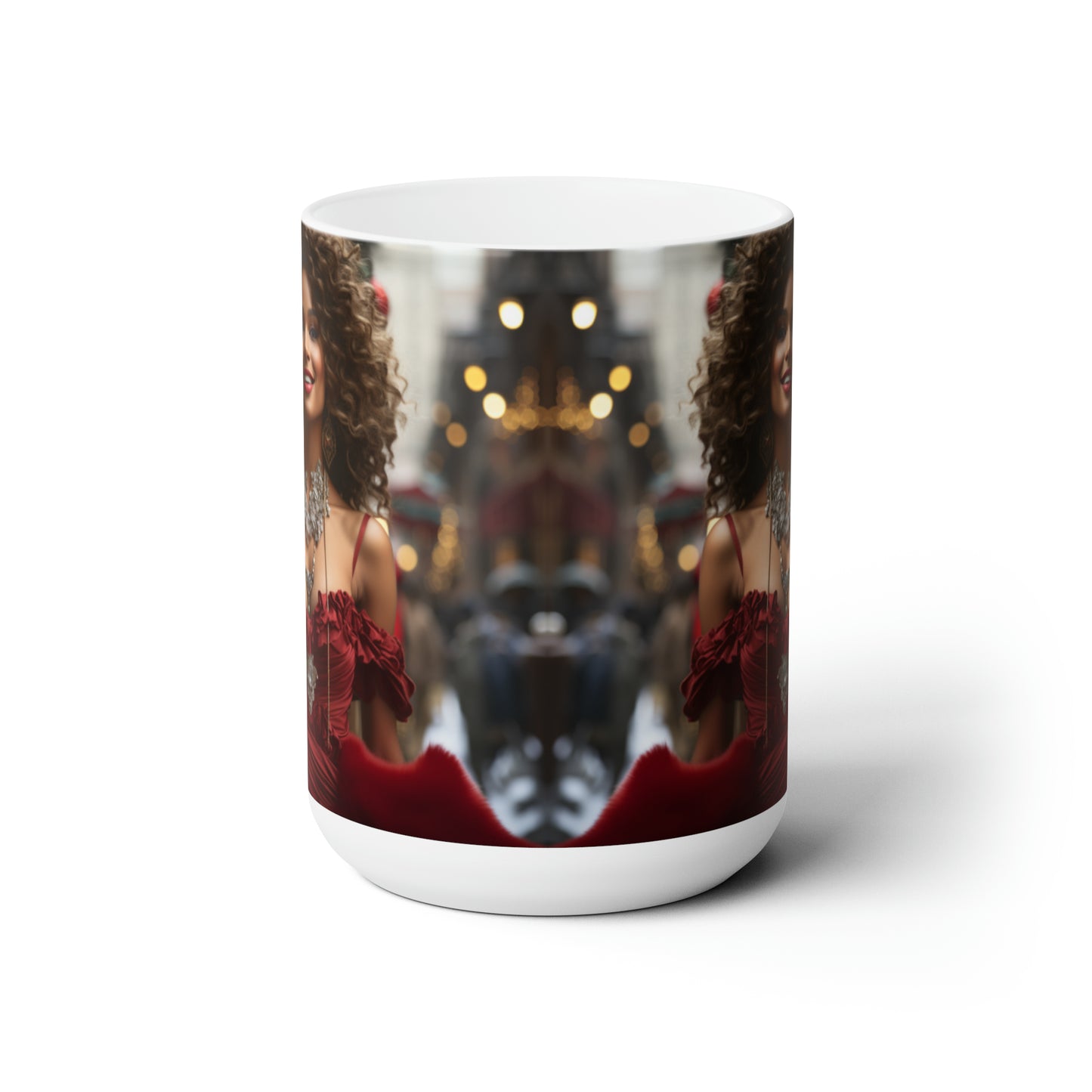 Princess Claus White Ceramic Holiday Mug 15oz