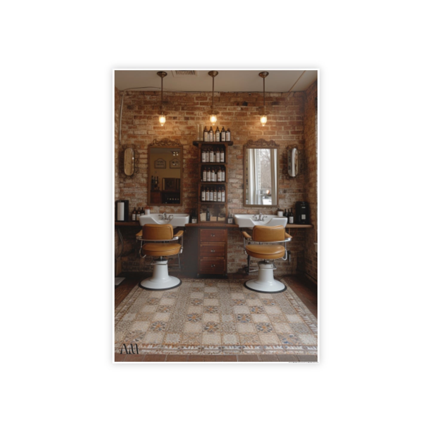 Black Hair Salon Interiors: Poster Prints Celebrating Style