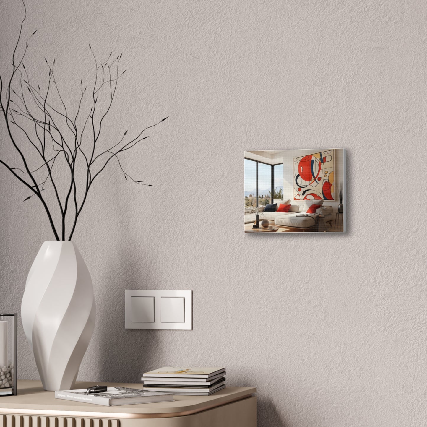 Crimson Elegance: A Symphony of Sophistication Canvas Print