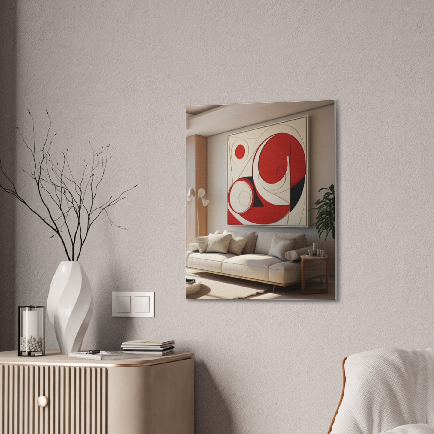 Crimson Elegance: A Symphony of Sophistication Canvas Print