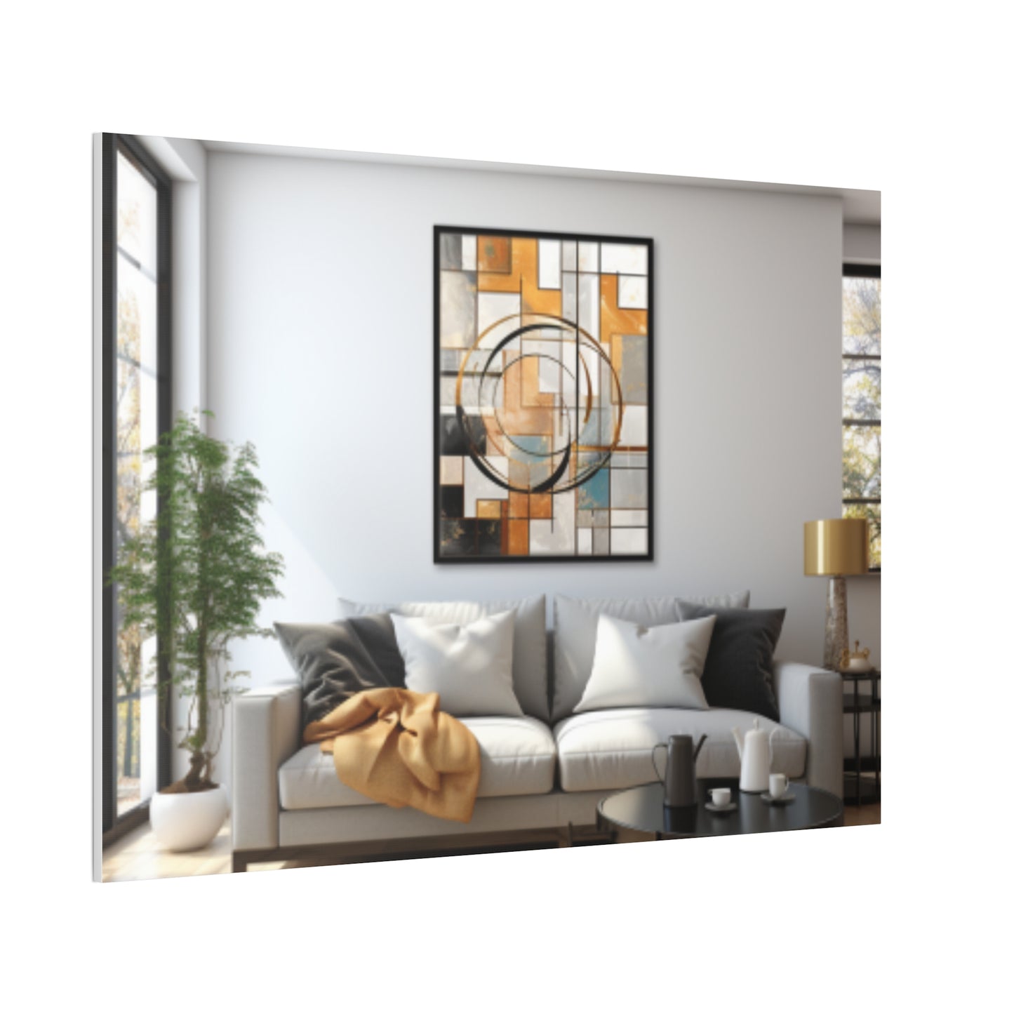 Gold and Black Elegance: A Symphony of Sophistication Canvas Print