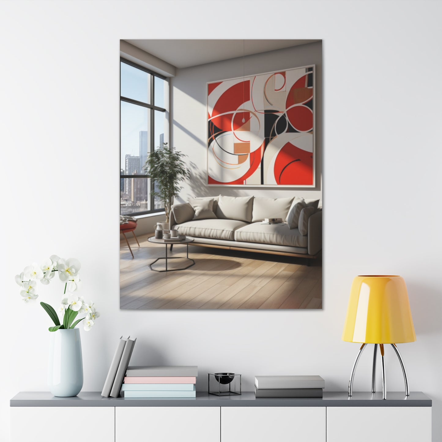 Crimson Elegance: A Symphony of Sophistication Canvas Print