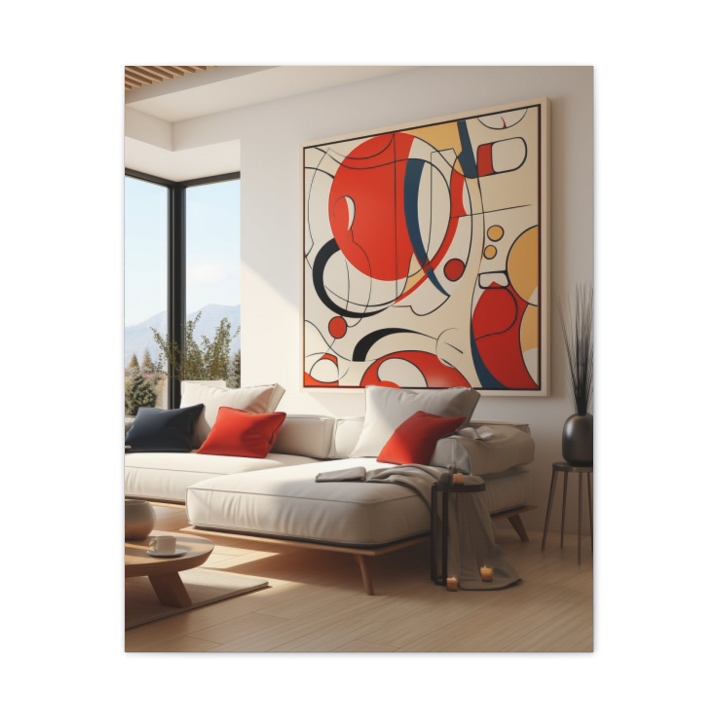 Crimson Elegance: A Symphony of Sophistication Canvas Print
