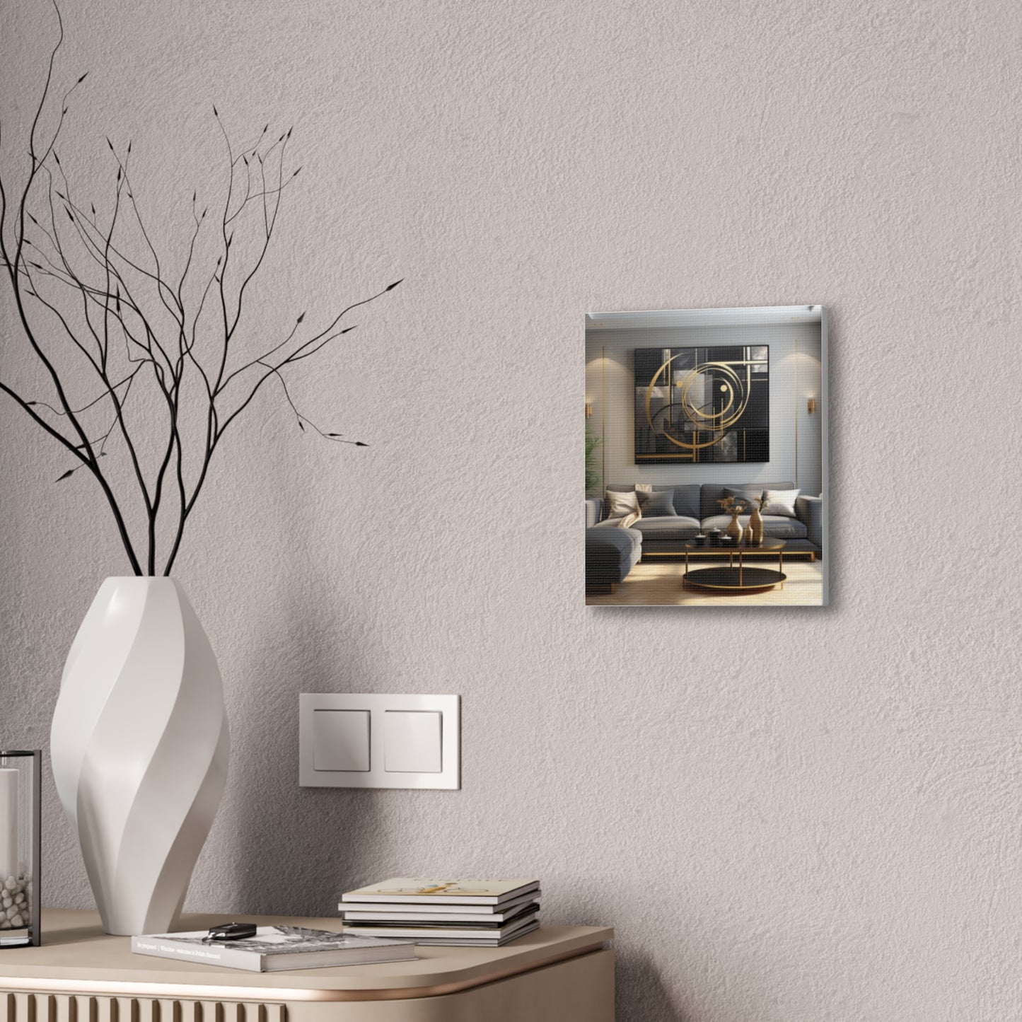 Gold and Black Elegance: A Symphony of Sophistication Canvas Print