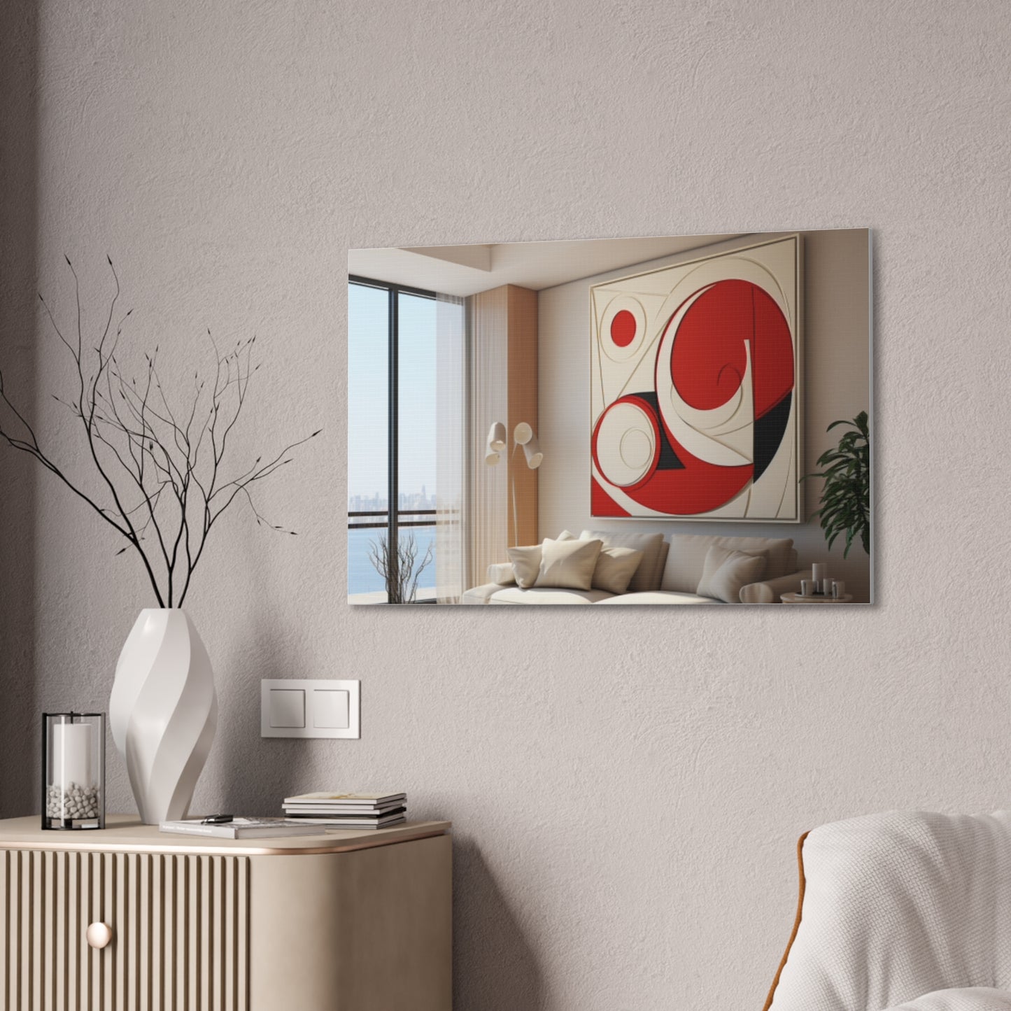 Crimson Elegance: A Symphony of Sophistication Canvas Print