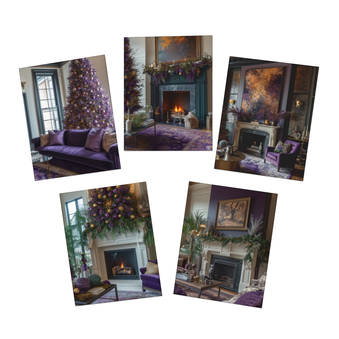 Big Easy Festivity Mardi Gras Note Card Set (5-Pack)