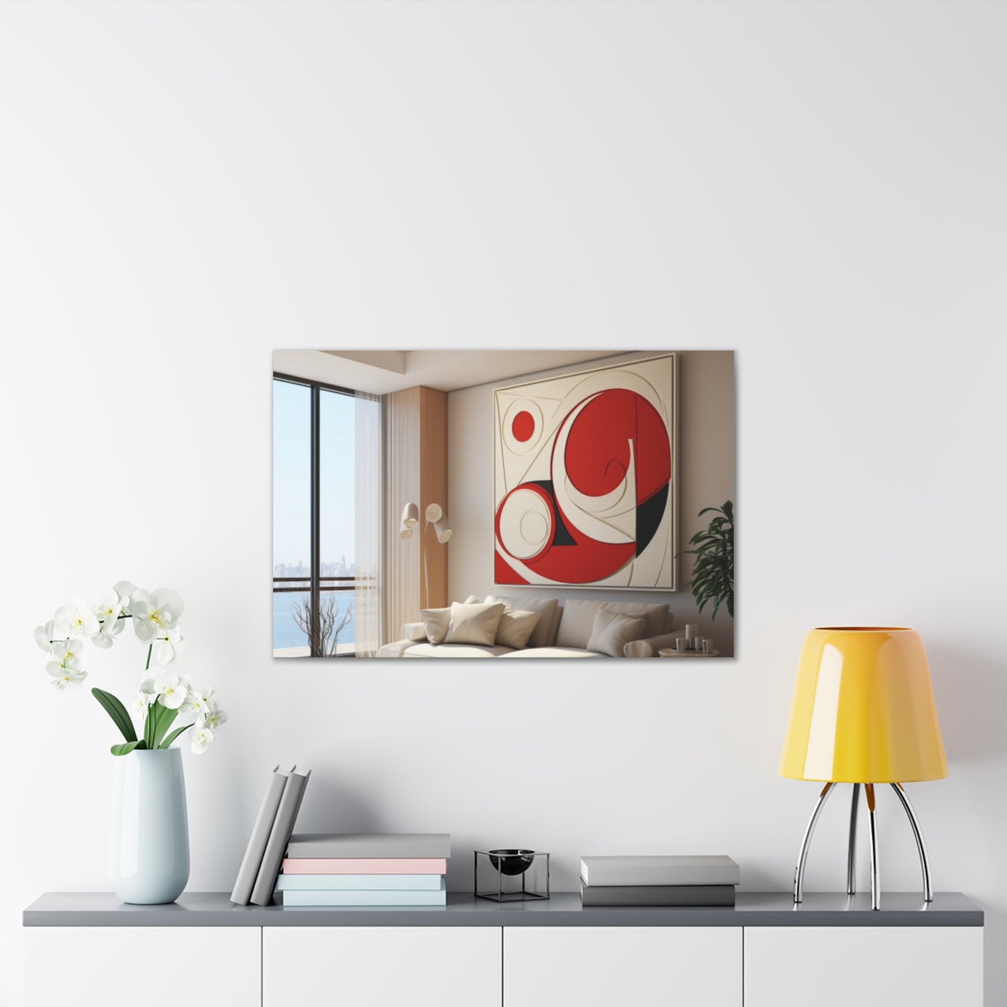 Crimson Elegance: A Symphony of Sophistication Canvas Print