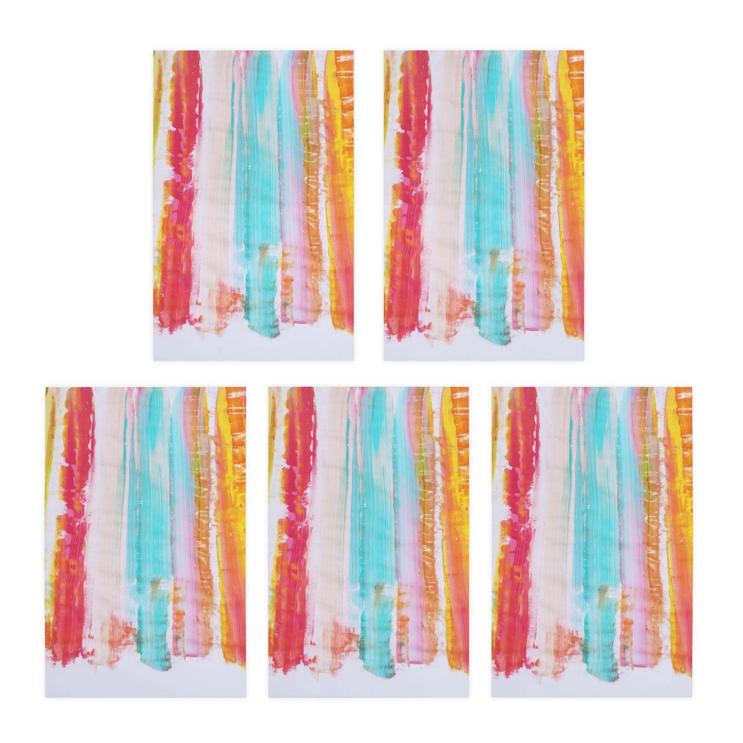 Elegance in Ink: Abstract Art Note Card Set(5-Pack)