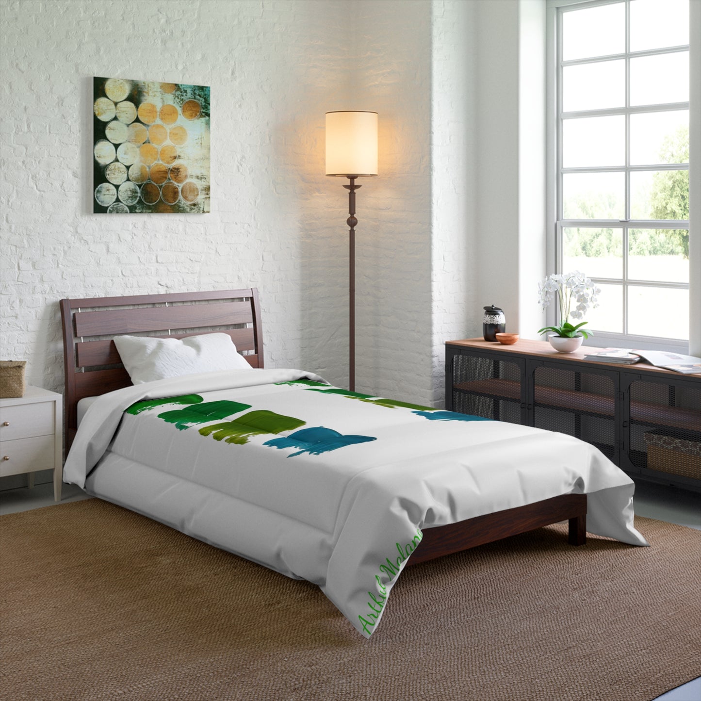 Dreamscape Delight Abstract Art Comforter 34