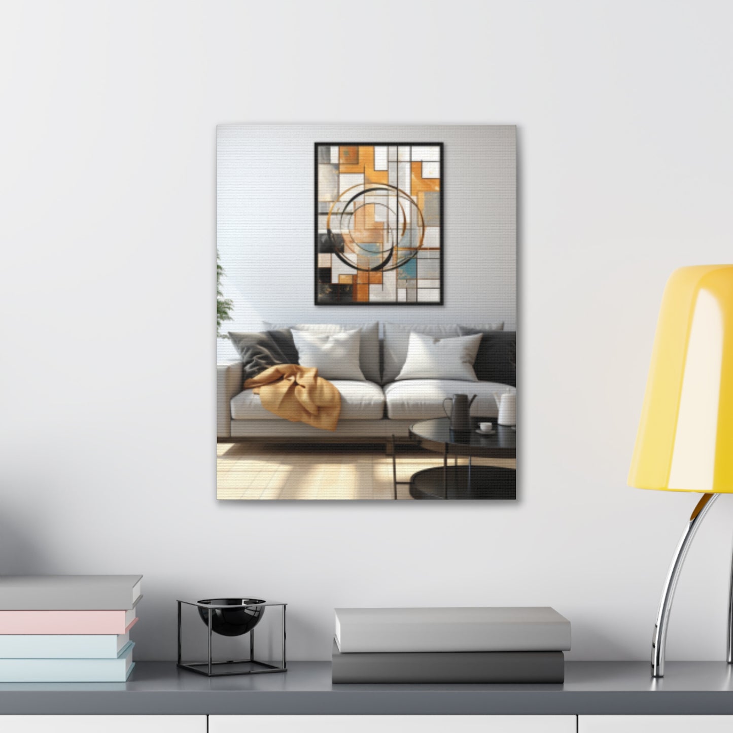 Gold and Black Elegance: A Symphony of Sophistication Canvas Print
