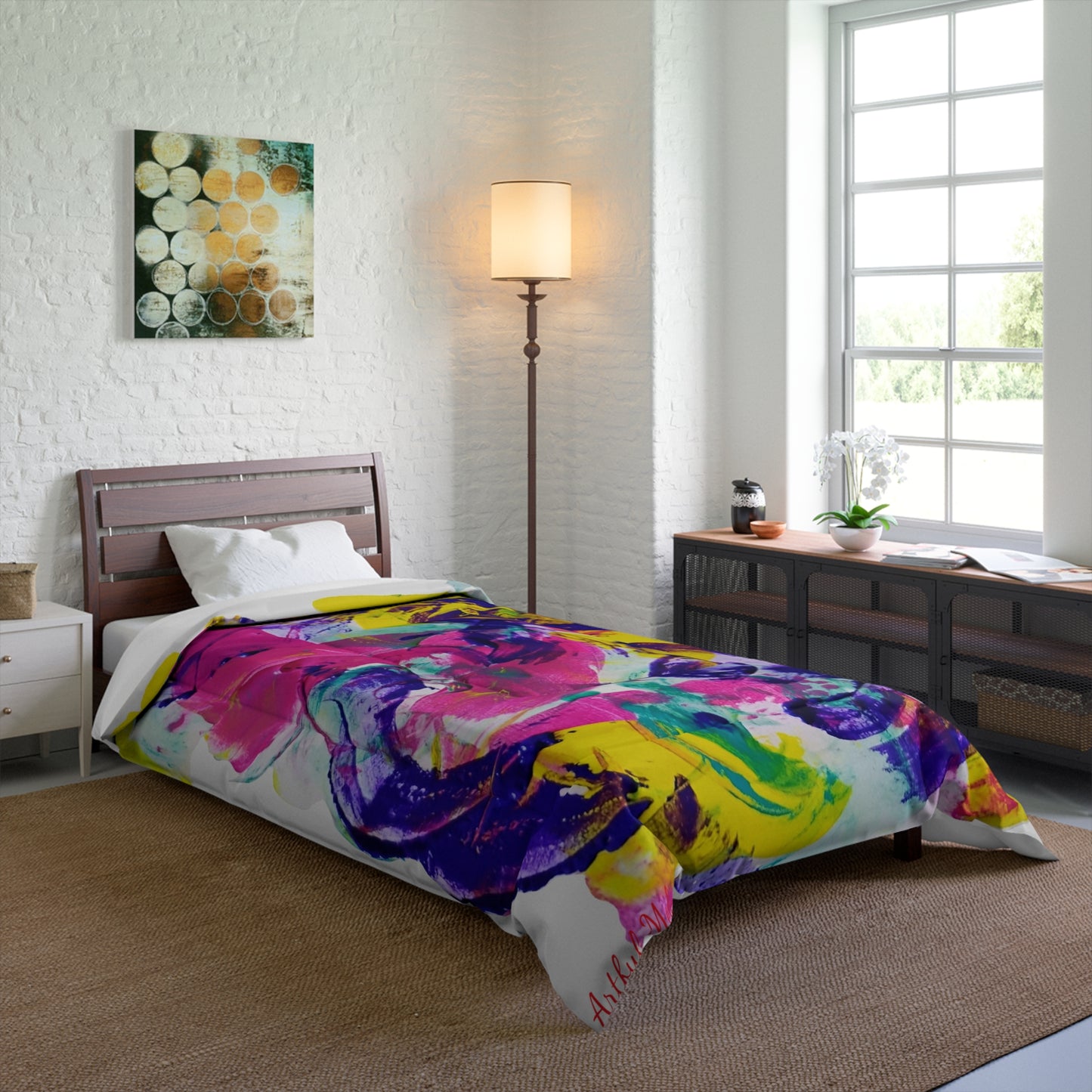 Dreamscape Delight Abstract Art Comforter 34