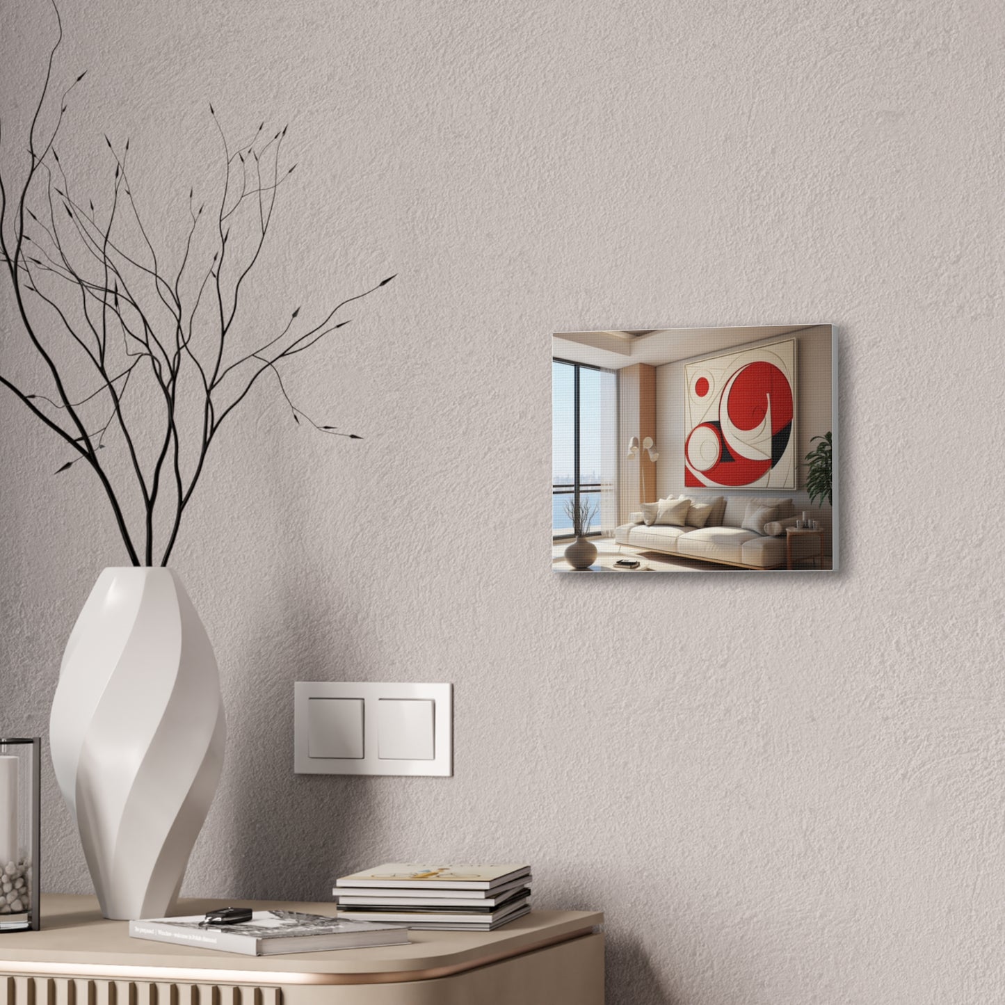 Crimson Elegance: A Symphony of Sophistication Canvas Print