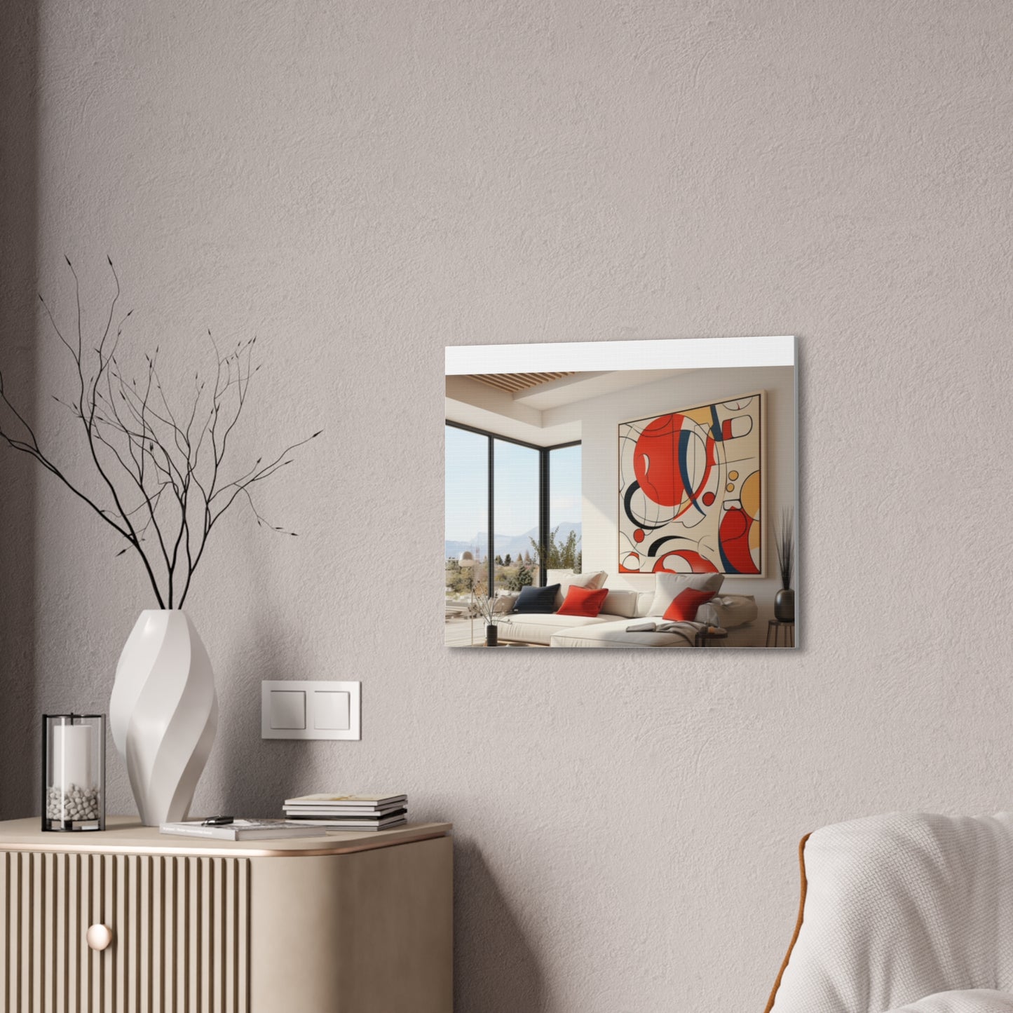 Crimson Elegance: A Symphony of Sophistication Canvas Print