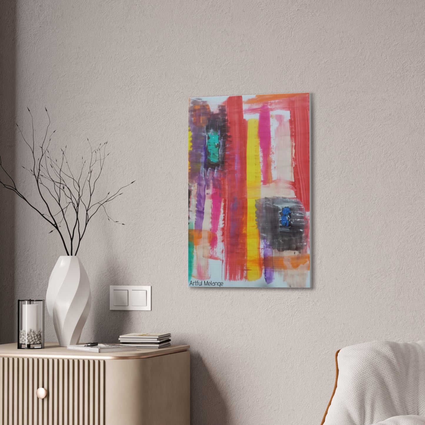 Primary Elegance: A Symphony of Sophistication Canvas Print