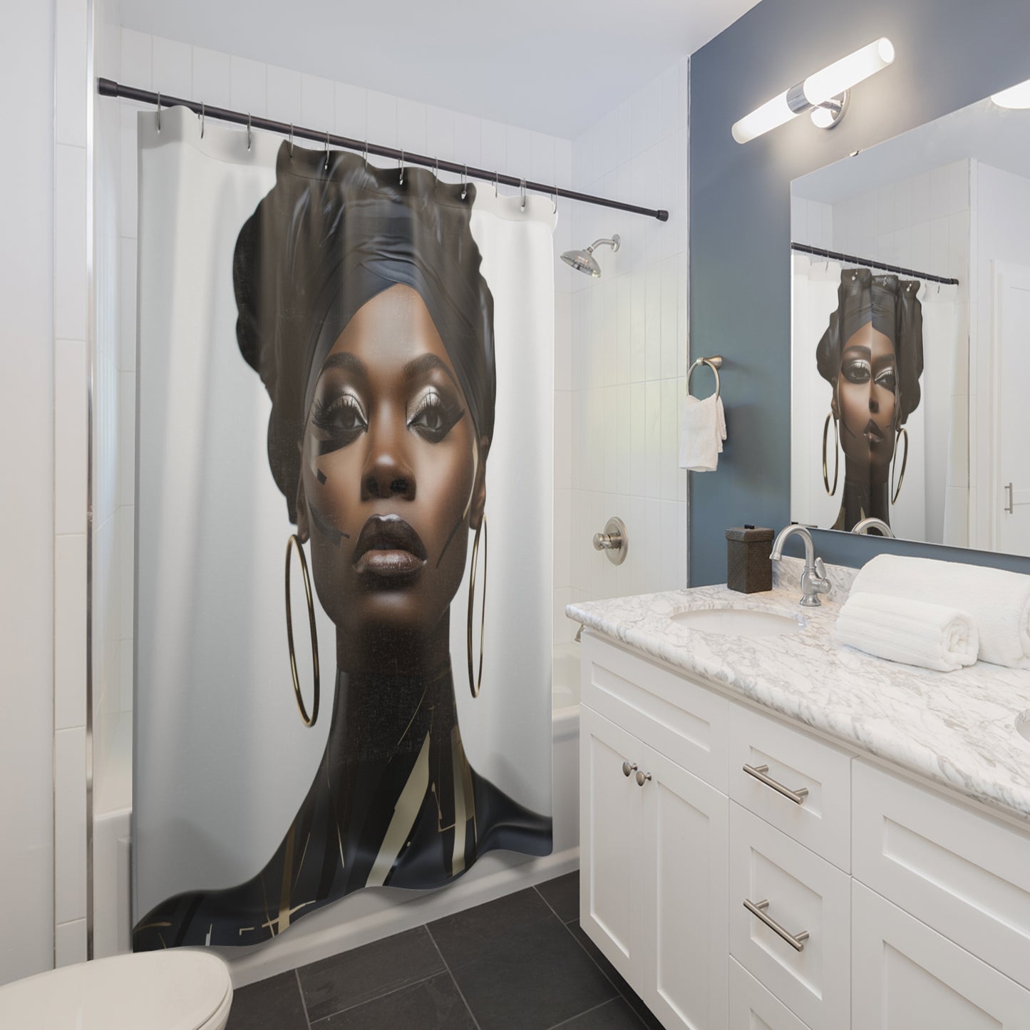 Heritage Tapestry Afro Centric Shower Curtain