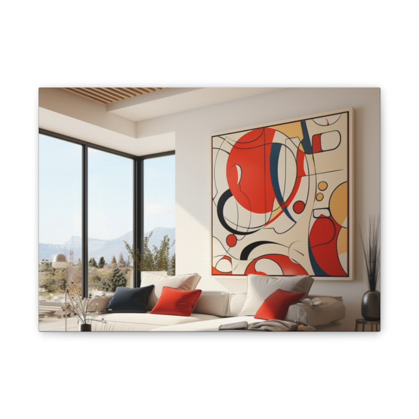 Crimson Elegance: A Symphony of Sophistication Canvas Print