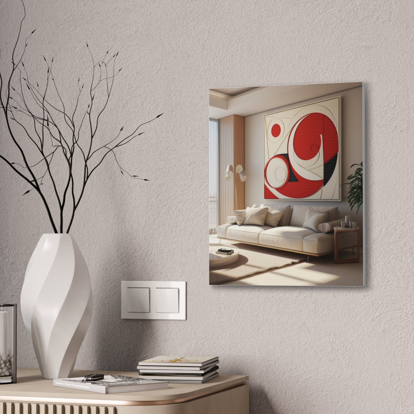 Crimson Elegance: A Symphony of Sophistication Canvas Print