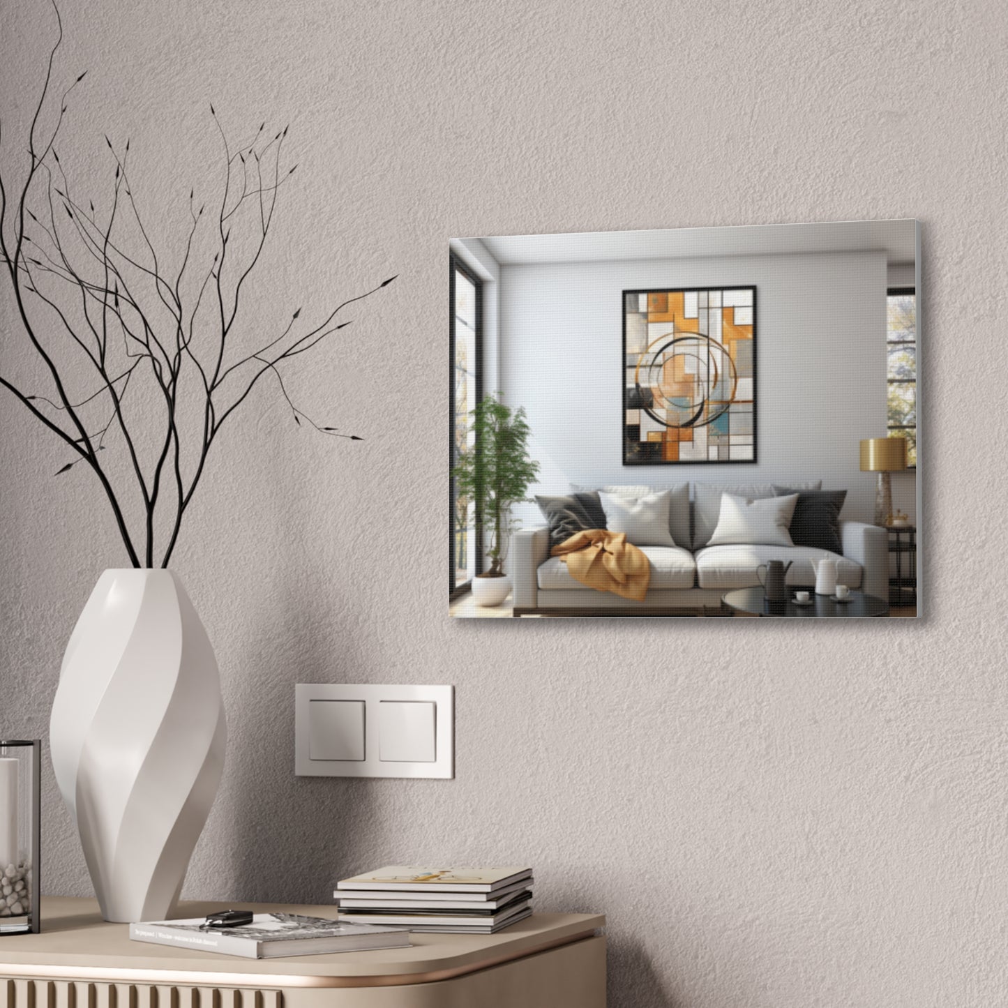 Gold and Black Elegance: A Symphony of Sophistication Canvas Print