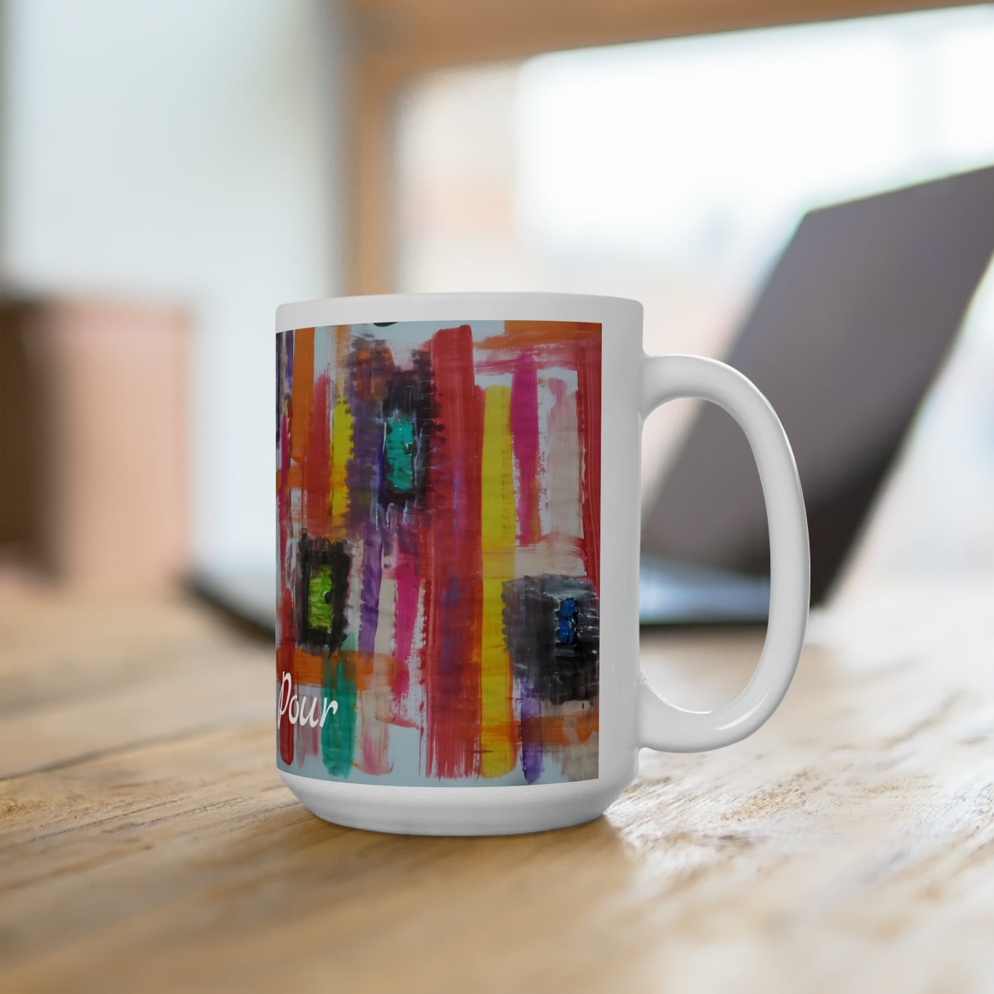 Artsy Pour Ceramic Mug 15oz