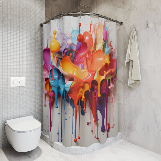 Canvas Cascade: Abstract Acrylic Art Shower Curtain Collection 263