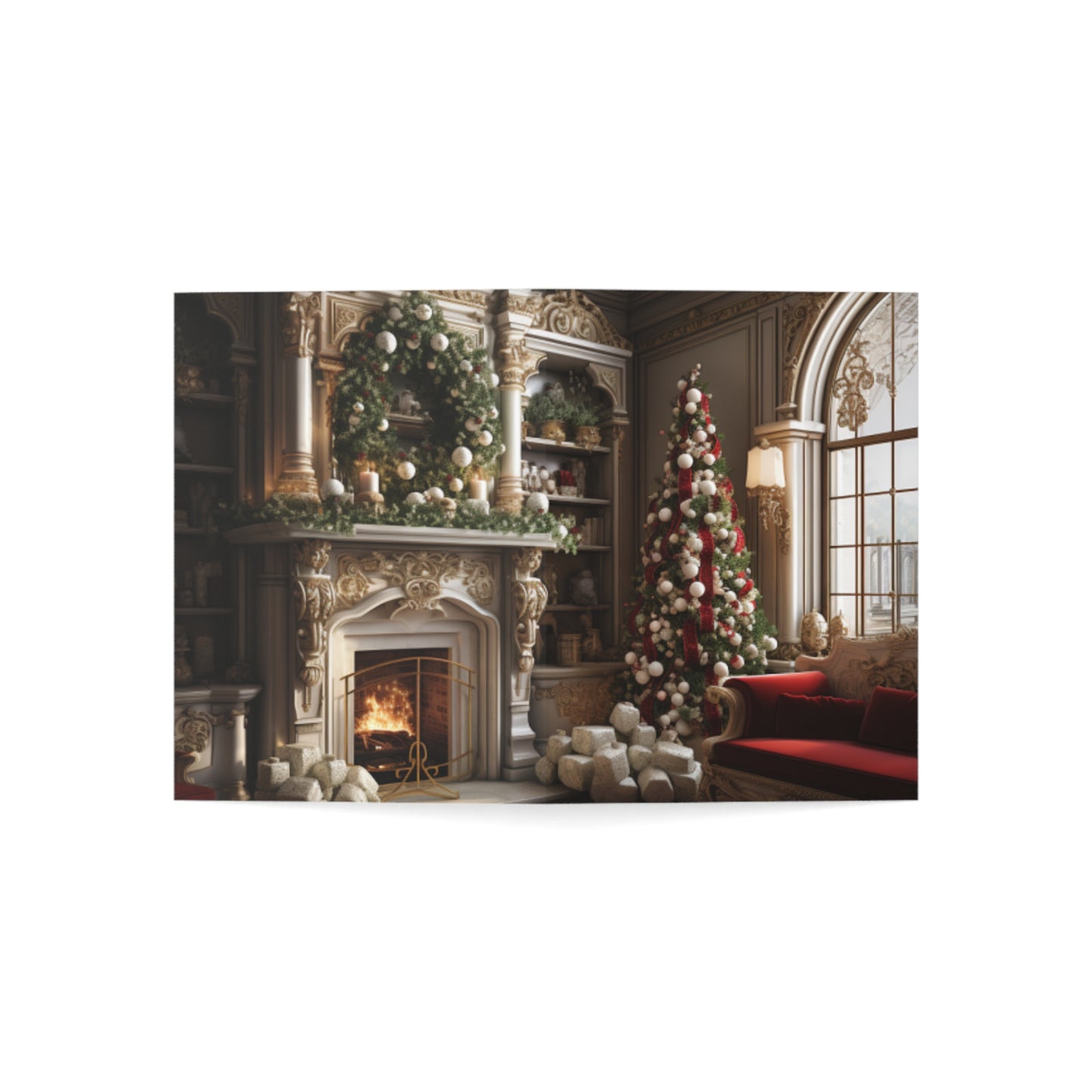 Regal Radiance: Opulent Christmas Greeting Cards