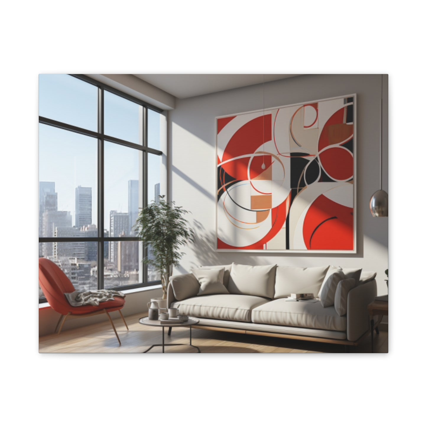 Crimson Elegance: A Symphony of Sophistication Canvas Print