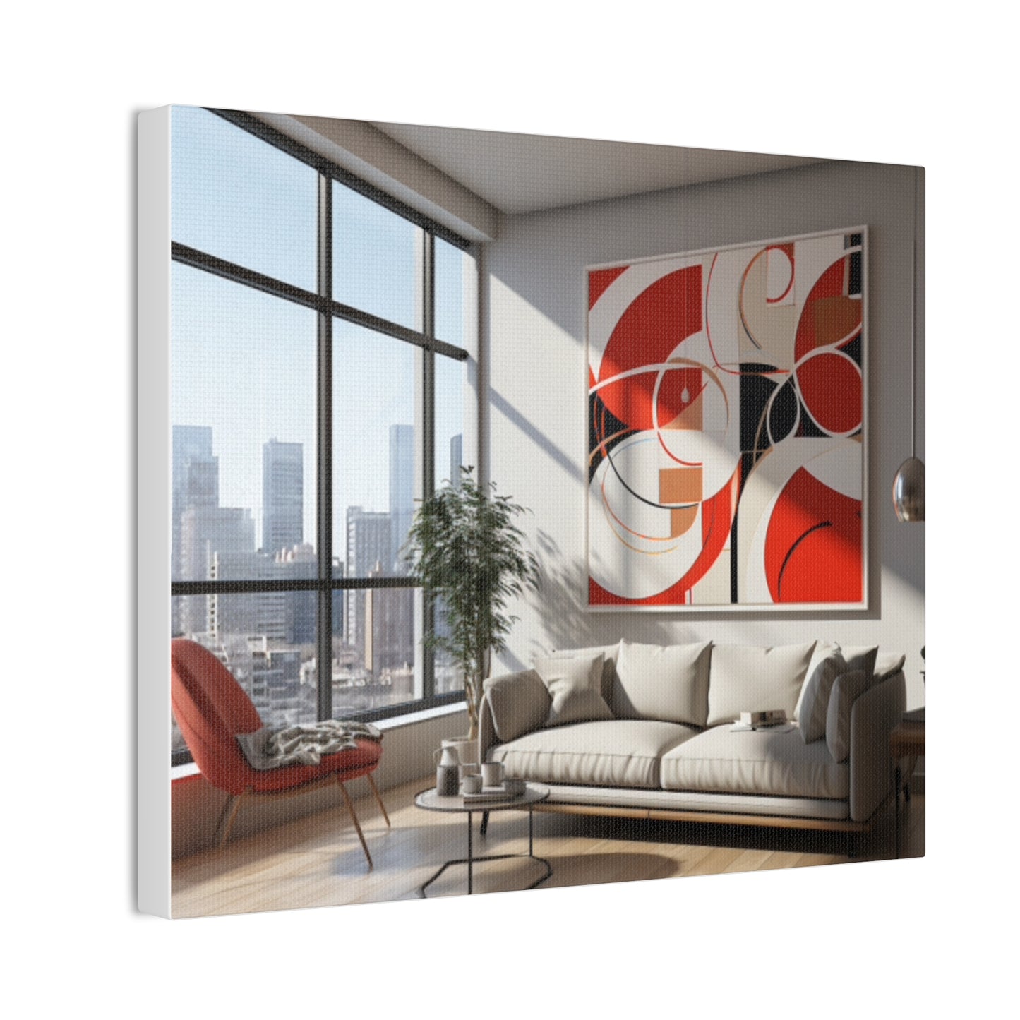 Crimson Elegance: A Symphony of Sophistication Canvas Print