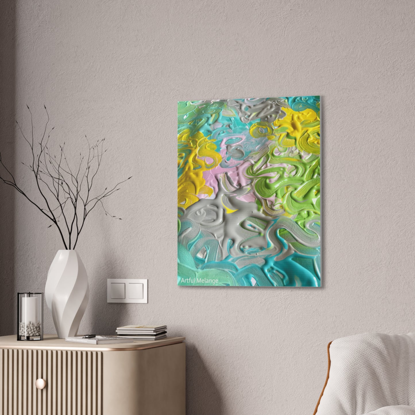 Acrylic Abstract Canvas Print - Richly Textured Artistry