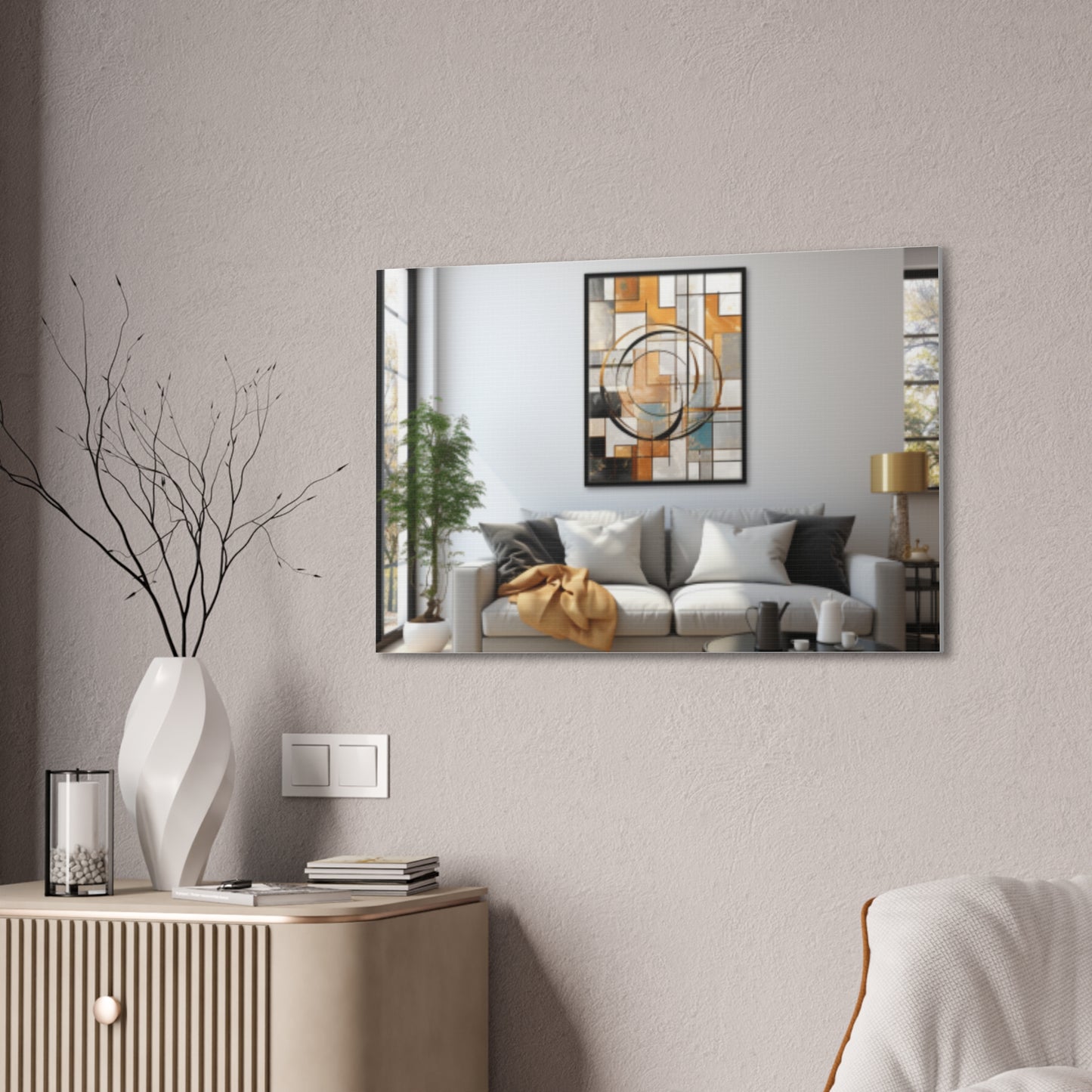 Gold and Black Elegance: A Symphony of Sophistication Canvas Print