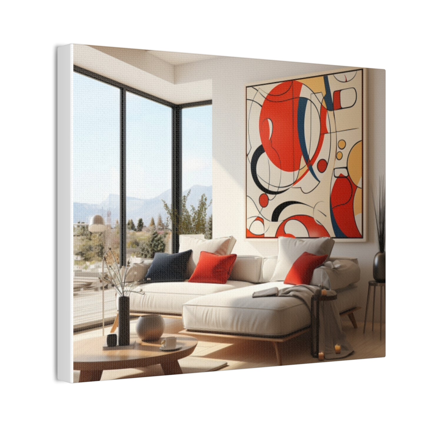 Crimson Elegance: A Symphony of Sophistication Canvas Print