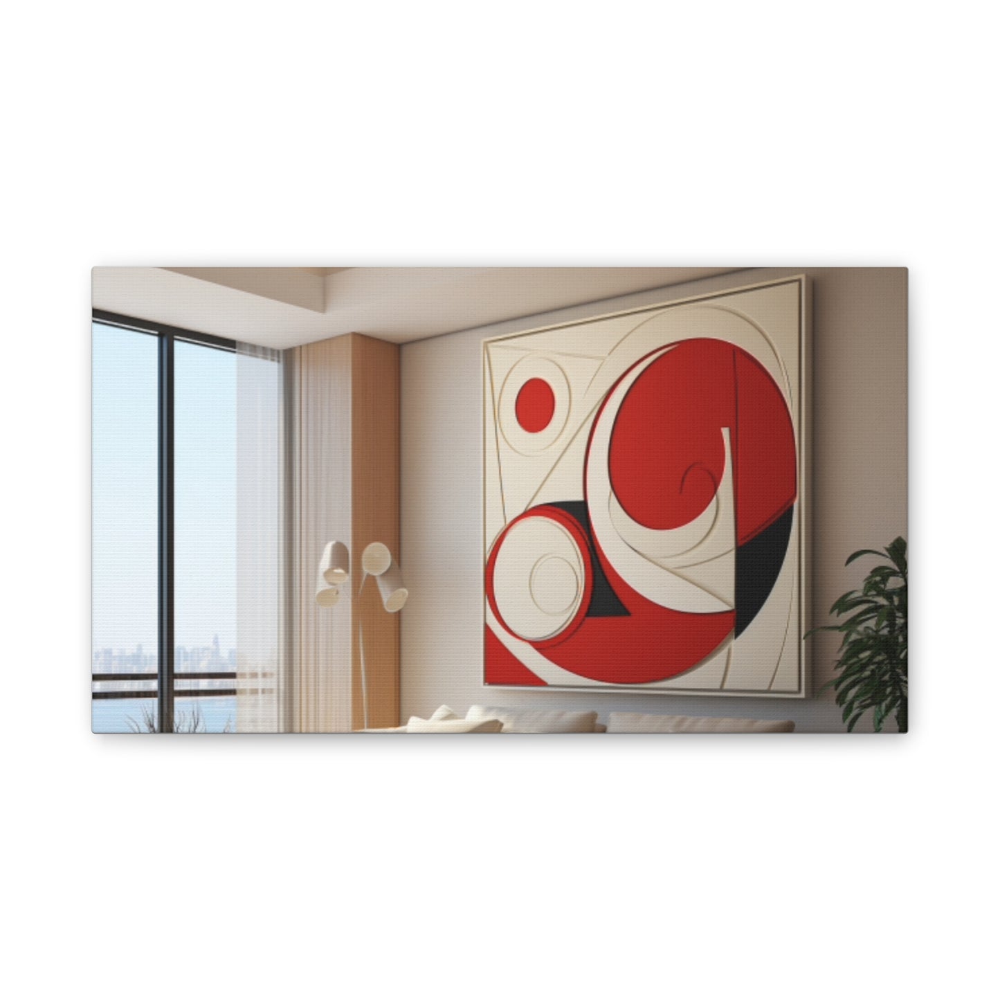 Crimson Elegance: A Symphony of Sophistication Canvas Print