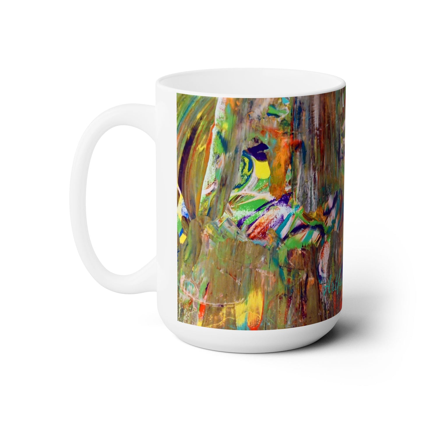 Artsy Abstract Ceramic Mug 15oz
