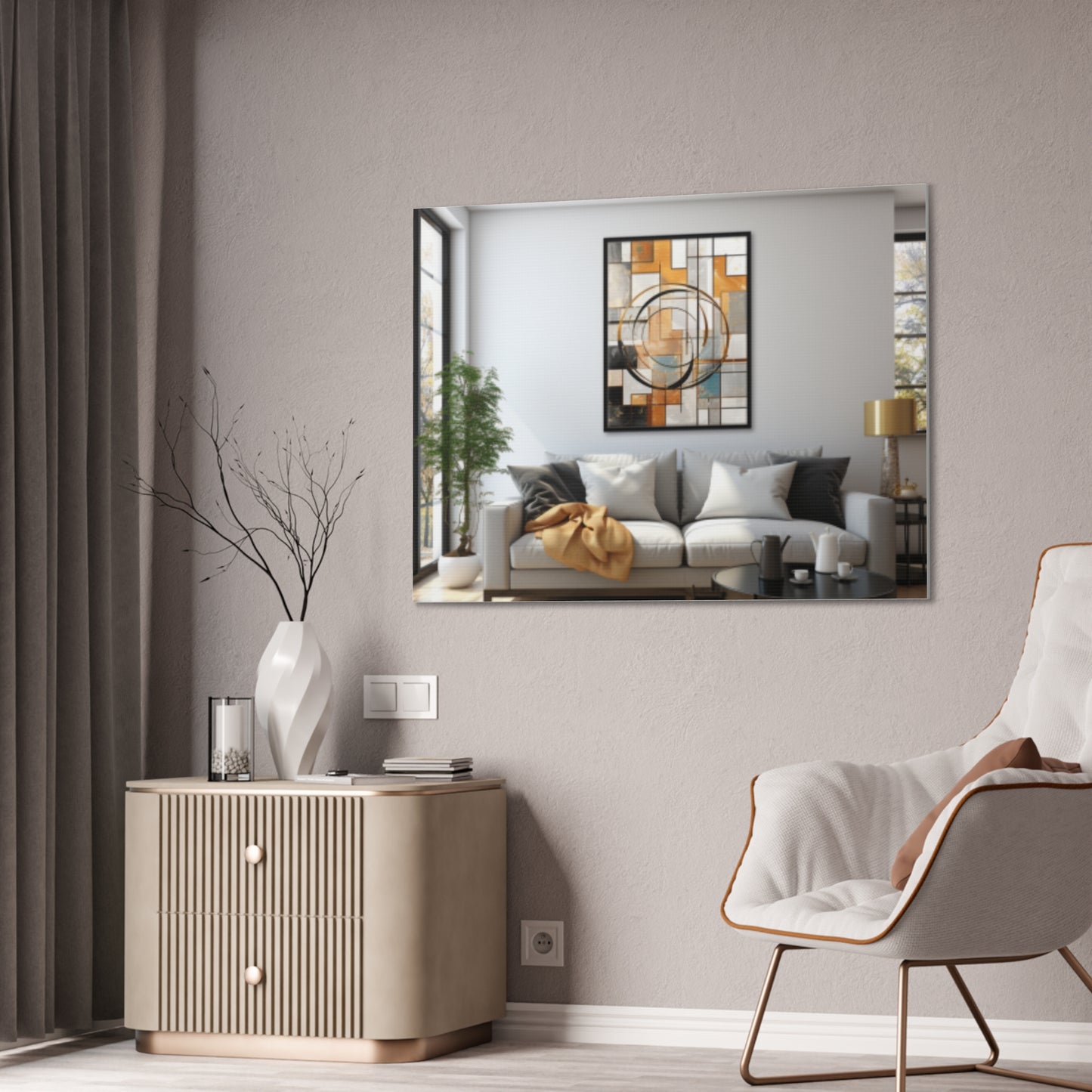 Gold and Black Elegance: A Symphony of Sophistication Canvas Print