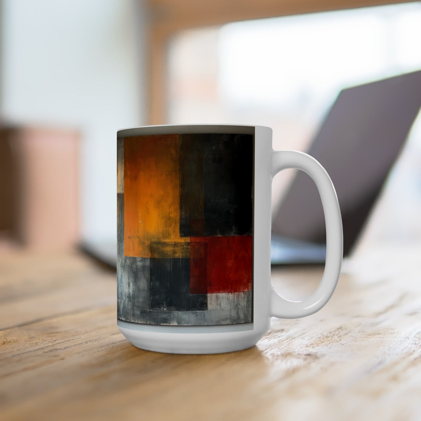 Artsy Abstract Ceramic Mug 15oz