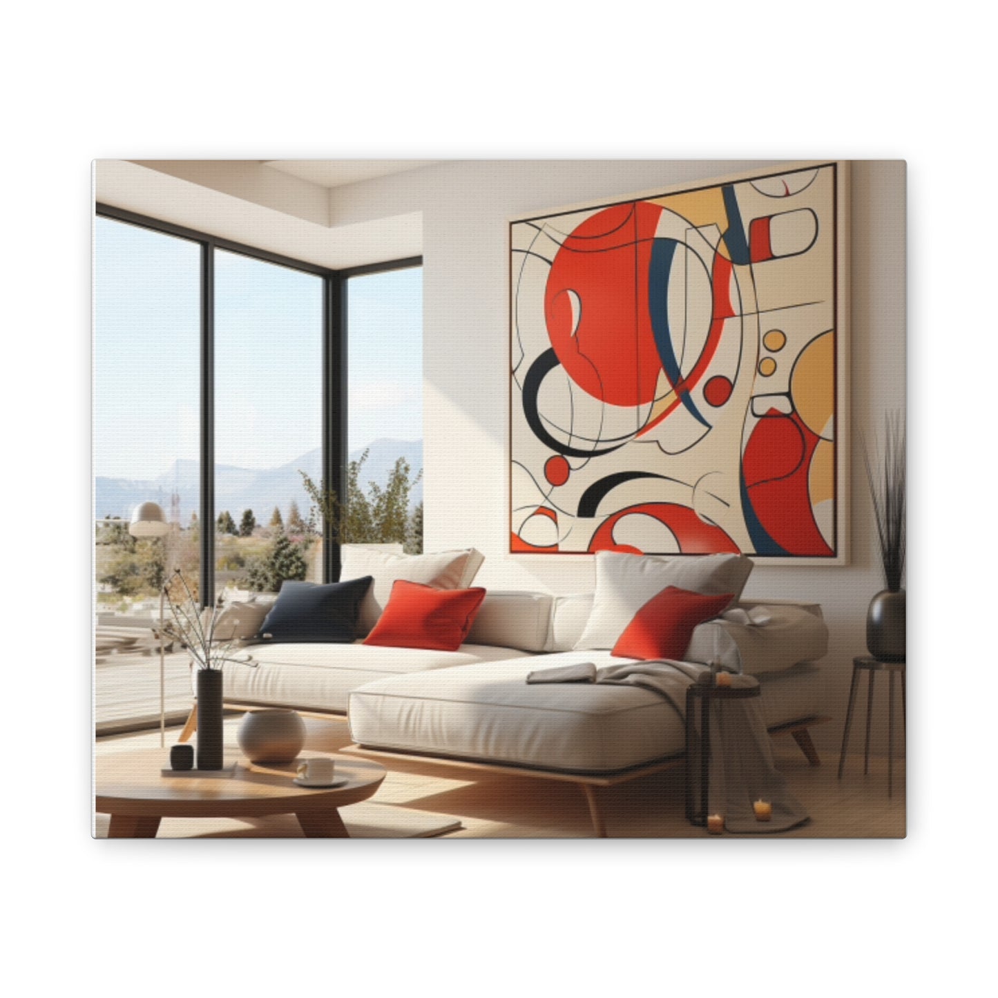 Crimson Elegance: A Symphony of Sophistication Canvas Print