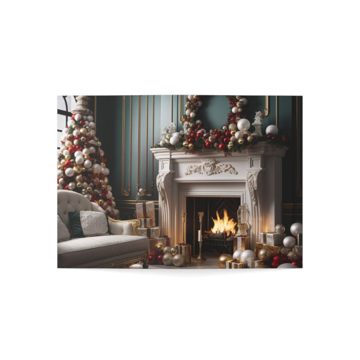 Regal Radiance: Opulent Christmas Greeting Cards