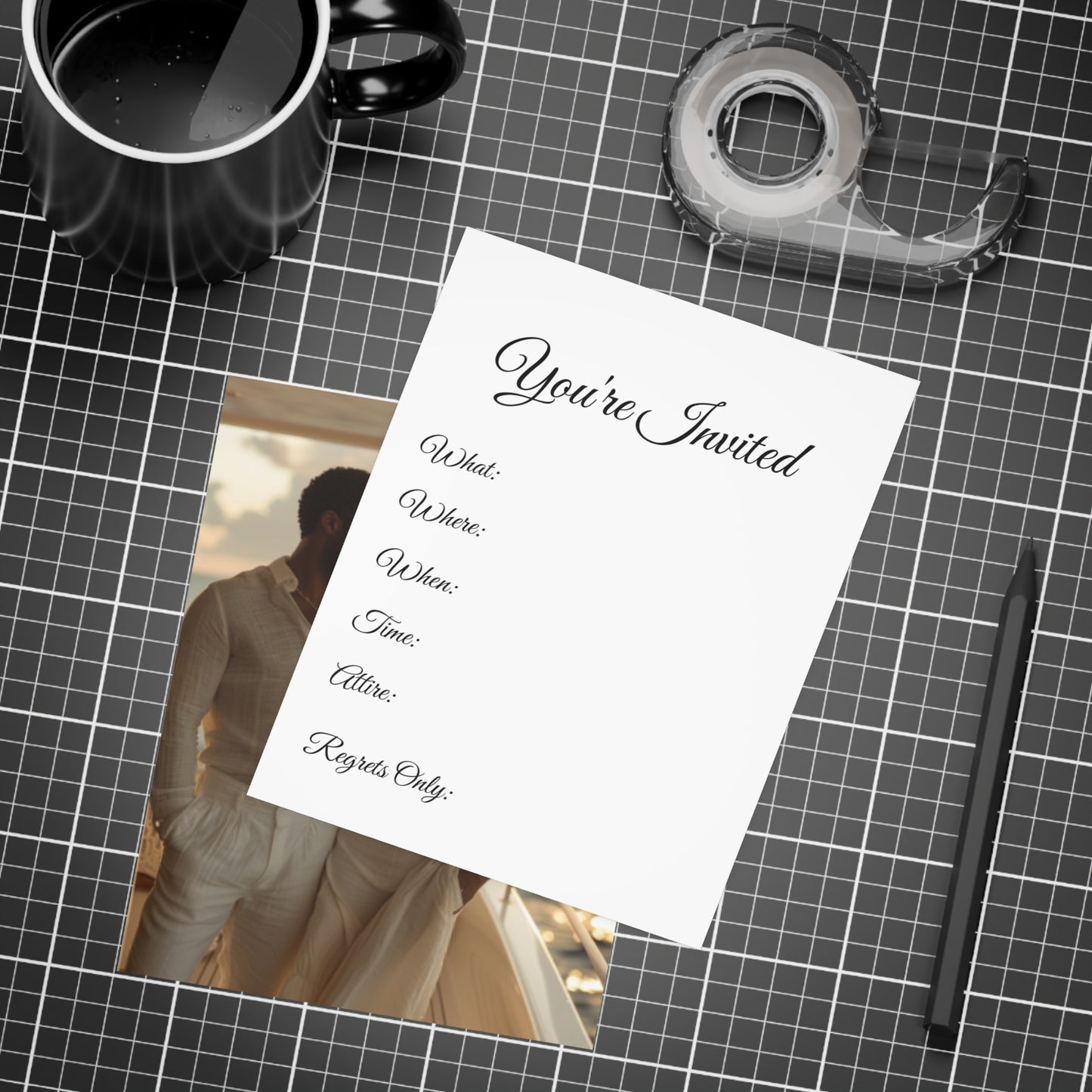 Sail & Celebrate: A Day of Elegance Yacht/Boat Party Invitation Bundles (envelopes included)